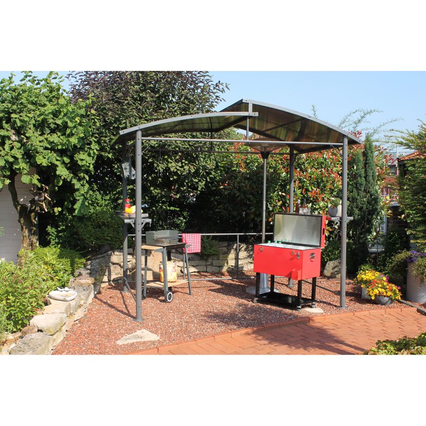4771430_01.jpeg Profi-Grillpavillon 'XXL' grau-schwarz 275 x 165 x 233 cm – Bild 1